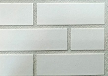 Глазурованная клинкерная фасадная плитка под кирпич ABC Weiss 300 белая, 240*71*10 мм