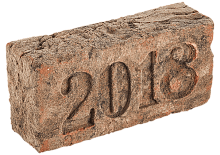 Донские Зори кирпич с клеймом 2018 Год 215*102*65 мм, Кирпич ручной формовки полнотелый, облицовочный