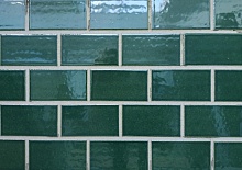 Глазурованная клинкерная фасадная плитка под кирпич Зеленая, 122*69*10 мм