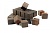 Мюнхен флэш, серая тротуарная плитка/брусчатка клинкерная , мозаика с фаской (делится на 8 частей 60х60х52) 240*120*52 мм, пятый элемент